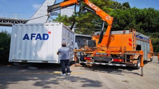 AFAD tarafından Sakaryaya 4 afet konteyneri kuruldu