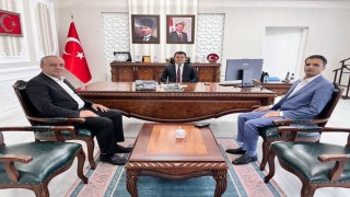 Ağrı TEİAŞ ve Ağrı Havaalanı müdürlerinden Kaymakam Dertlioğluna ziyaret