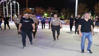 Aksarayda 116 polisle park ve bahçelerde şok uygulama