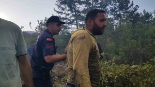 Alevlerin arasında kalmaktan kurtulan işçi, arkadaşlarını göremeyince büyük panik yaşadı