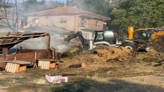 Ankarada besi çiftliğinde yangın