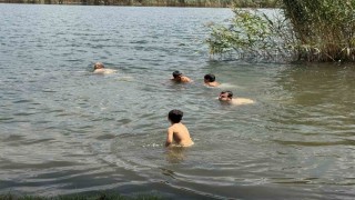 Antalya sıcağından kaçanlar, 1700 rakımlı turkuaz renkli Dipsiz Gölde serinliyor