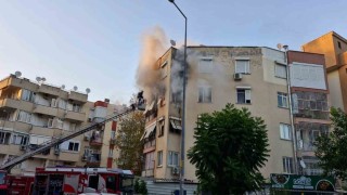 Antalyada 5 katlı binada korkutan yangın