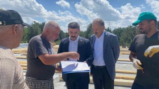 Arpaçayda Kütük Evin yapımına başladı