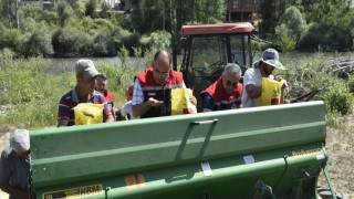 Aslandede köyünde 158 dekar alanda suni mera oluşturuldu