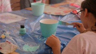 Aydınlı çocuklar sanatsal tasarımla tanışıyor