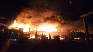 Bahçede çıkan yangın ormana sıçramadan söndürüldü