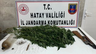 Bahçede Hint Keneviri ve Uyuşturucu Ele Geçirildi