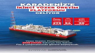 Bakan Bayraktar: Yeni platformumuz ile Sakarya Gaz Sahasındaki üretimimiz 40 milyon metreküpe yükselecek