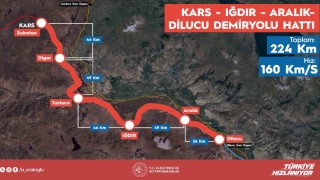 Bakan Uraloğlu: Kars-Iğdır-Aralık-Dilucu Demiryolu Hattının tamamı yaklaşık 110 milyar lira yatırım bedeliyle inşa edilecek