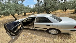 Balıkesirde çalınan otomobil zeytin tarlasında bulundu