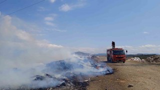 Balıkesirde çöplük alanda çıkan yangın söndürüldü