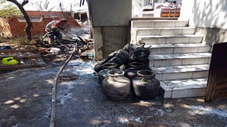 Balıkesirde ev yangını korkuttu