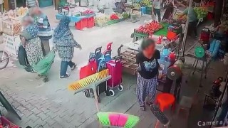 Balıkesirde pazar arabası hırsızlığı kameraya yansıdı