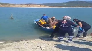 Barajdan su almaya çalışan eğitim uçuşu kalkamayarak düştü