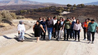 Başkan Bucak, Licedeki yol çalışmasını yerinde inceledi