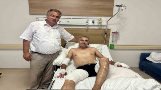 Başkan Pütün Eskişehir yangınında yaralanan orman işçisini yalnız bırakmıyor