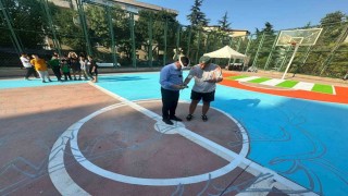 Basketbol sahaları liselilerin tasarımlarıyla güzelleşiyor