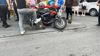 Bayrampaşada motosiklet yayaya çarptı