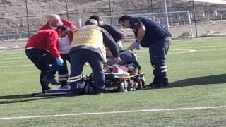 Beyin kanaması geçiren hastanın imdadına ambulans helikopter yetişti