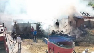 Bilecikte çıkan samanlık yangını, 1 yaralı