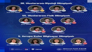 Bilim olimpiyatlarına katılan gençler, 12 madalya ve 1 mansiyon ödülü kazandı