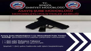 Bingölde ruhsatsız tabanca ele geçirildi