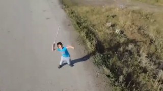 Bir çocuğun drone ile sınavı