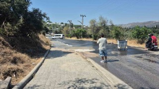 Bodrumda su isale hattı patladı