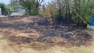 Boluda otluk arazide çıkan yangın eve sıçramadan söndürüldü