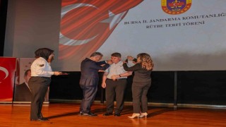 Bursada jandarma personeli için rütbe terfi töreni düzenlendi