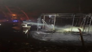 Bursada park halindeki karavan kül oldu