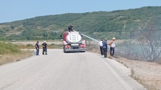 Çaycumada çalılık alanda yangın çıktı