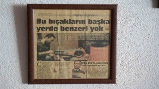 Çeliğe sanat katıyor: Güdüllü ustanın el emeği bıçakları