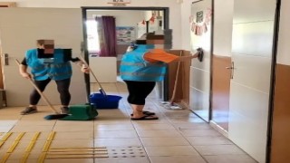 Cezaevindeki kadınlar, öğrenciler için temizlik yaptı