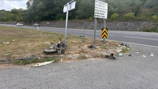 D-650de otomobil ile elektrikli bisiklet çarpıştı: 1 ölü