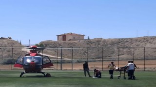 Darendede kalp krizi geçiren hasta hava ambulansıyla Malatyaya sevk edildi