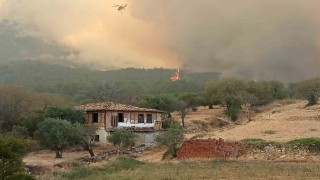 Denizli-Aydın il sınırında 4 gündür devam eden yangında bir köy tahliye ediliyor