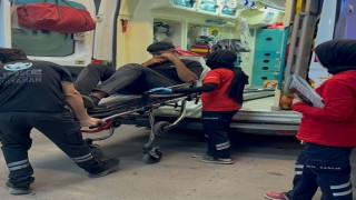 Devrilen motosikletin sürücüsü yaralandı