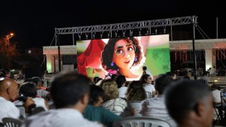 Didimde açık hava sinema keyfi