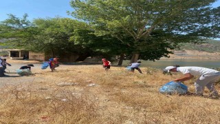 Doğaseverler Van Gölü sahilinde çöp topladı