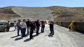 DSİ 18. Bölge Müdürü Erkan, Başören Tekke Kavaklı Barajında incelemelerde bulundu
