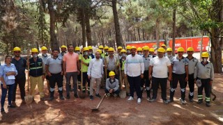 Dülük Tabiat Parkında orman yangını tatbikatı