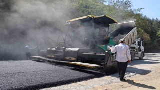 Düzcede 2 köy arası sıcak asfalta kavuştu