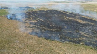 Eber Gölünden dumanlar yükseldi
