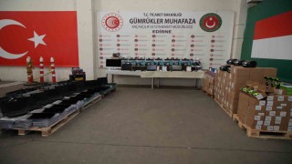 Edirnede, gümrükte 3 ayrı operasyonda milyonluk kaçak eşya ele geçirildi