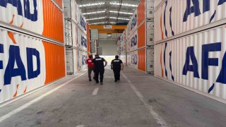 Elazığ AFAD lojistik deposunda inceleme