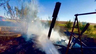 Elazığda bahçede çıkan yangın büyümeden söndürüldü