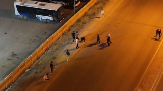 Elazığda iki grubun kavgası dron ile görüntülendi