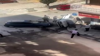 Elazığda kaza yapan otomobil yan yattı: 1 yaralı